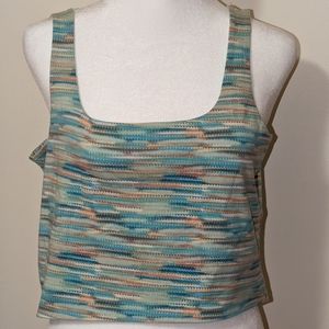 Space Dye Cropped Tank Top - NWT Size M